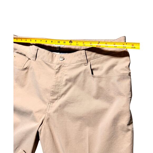 Peter Millar mens golf pants size 38 x 32 khaki performance chino - Picture 4 of 16